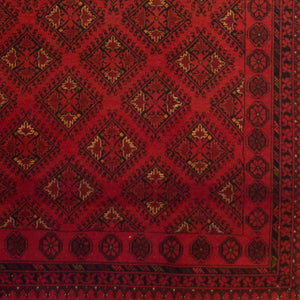 Fine Hand-knotted Wool Afghan Turkmen Rug 144cm x 241cm