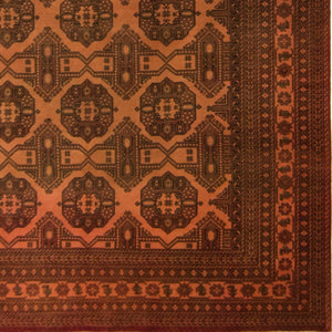 Vintage Hand-knotted Wool Turkmen Rug 239cm x 334cm