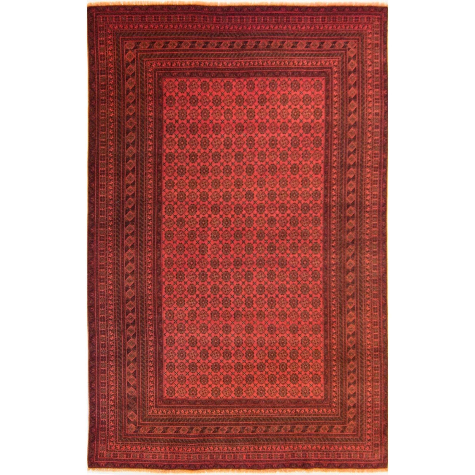 Fine Hand-knotted 100% Wool Tribal Turkmen Rug 200cm x 300cm