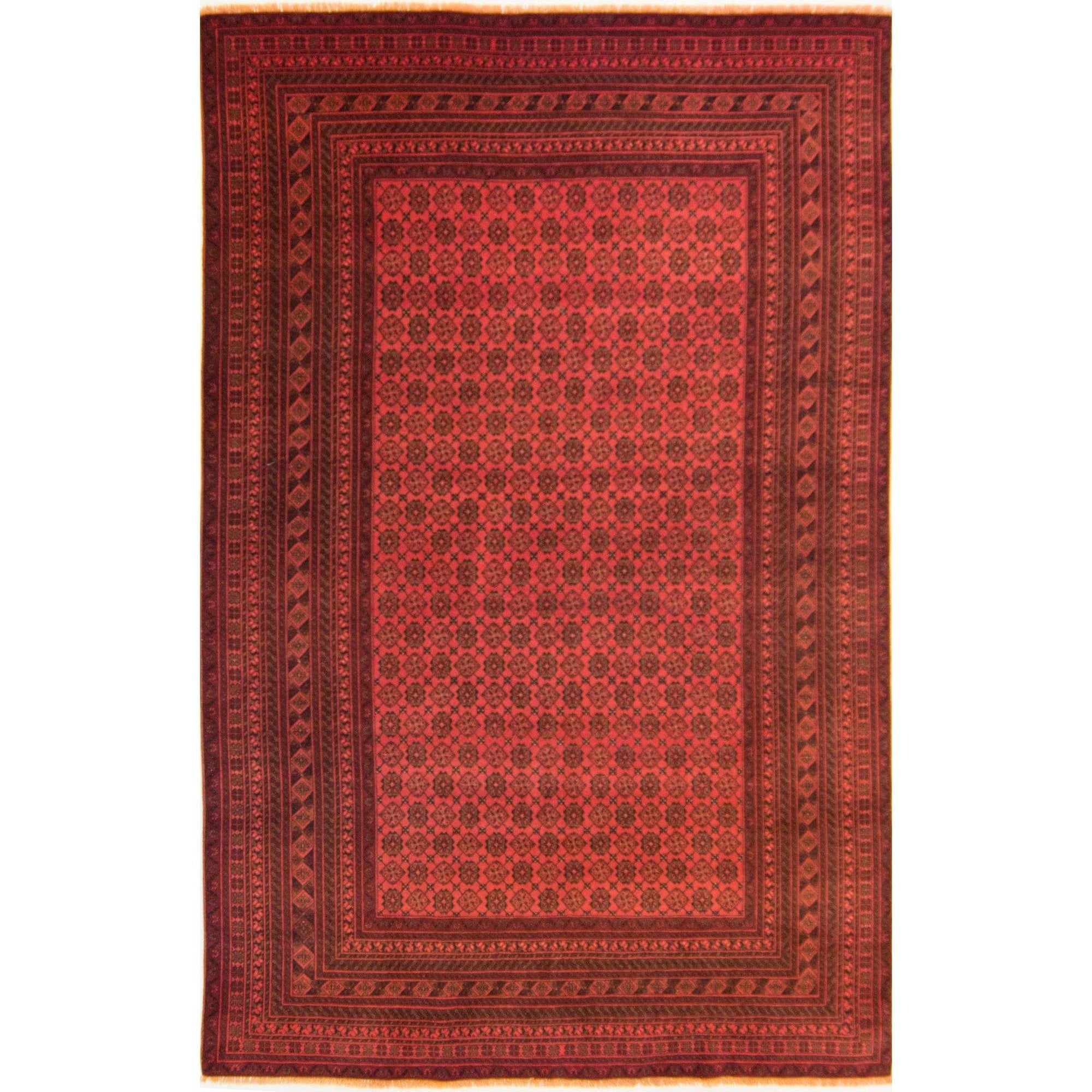Fine Hand-knotted 100% Wool Tribal Turkmen Rug 200cm x 300cm