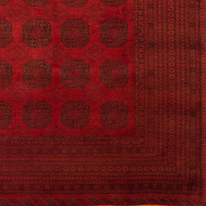 Vintage Hand-knotted 100% Wool Tribal Afghan Rug 195cm X 288cm