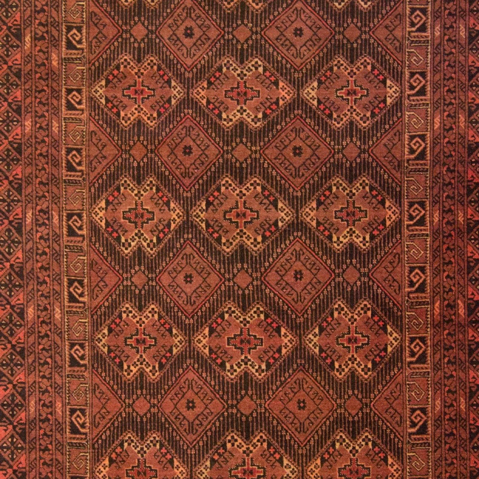 Vintage Hand-knotted 100% Wool Turkmen Rug 193cm x 295cm