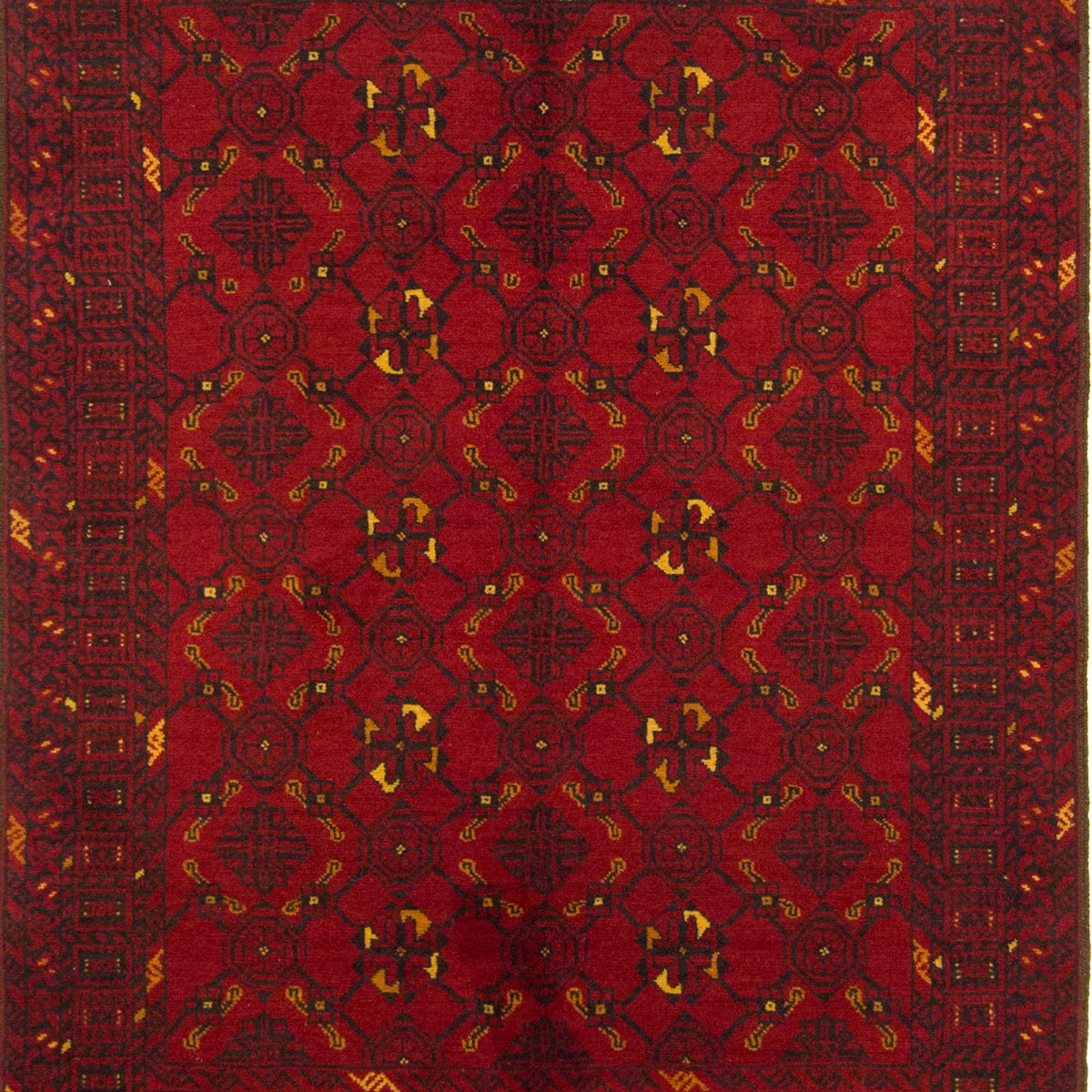Fine Hand-knotted 100% Wool Vintage Turkmen Small Rug 104cm x 135cm