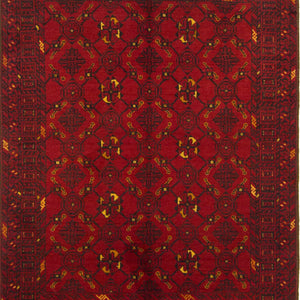 Fine Hand-knotted 100% Wool Vintage Turkmen Small Rug 104cm x 135cm