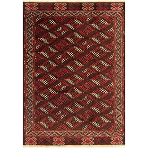 Fine Hand-knotted 100% Wool Persian Turkmen Rug 225cm x 330cm