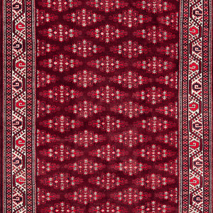 Fine Hand-knotted 100% Wool Turkmen Rug 208cm x 331cm