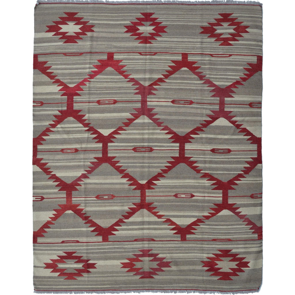 Fine Hand-woven Wool Chobi Kilim 185cm x 233cm