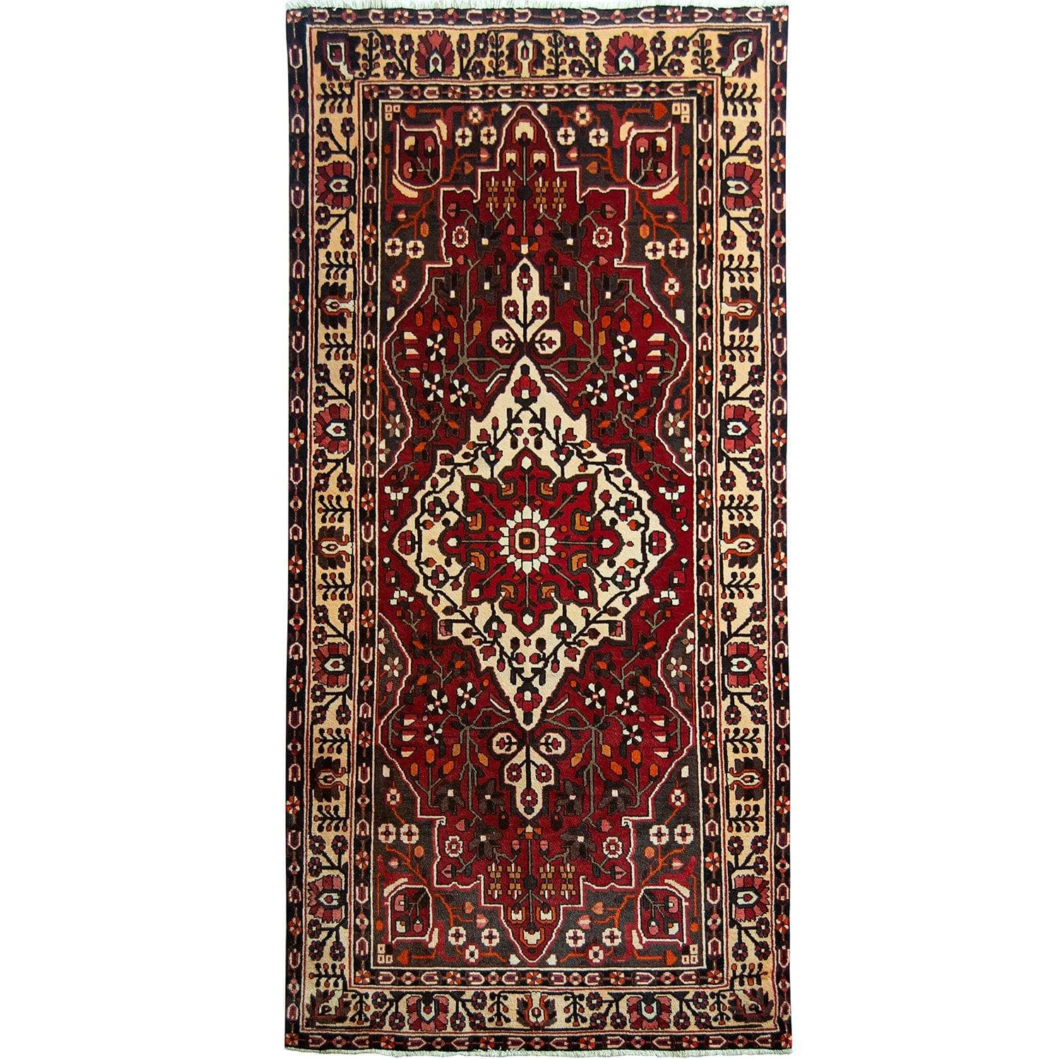 Hand-knotted Wool Vintage Bakhtiari Persian Runner 149cm x 305cm