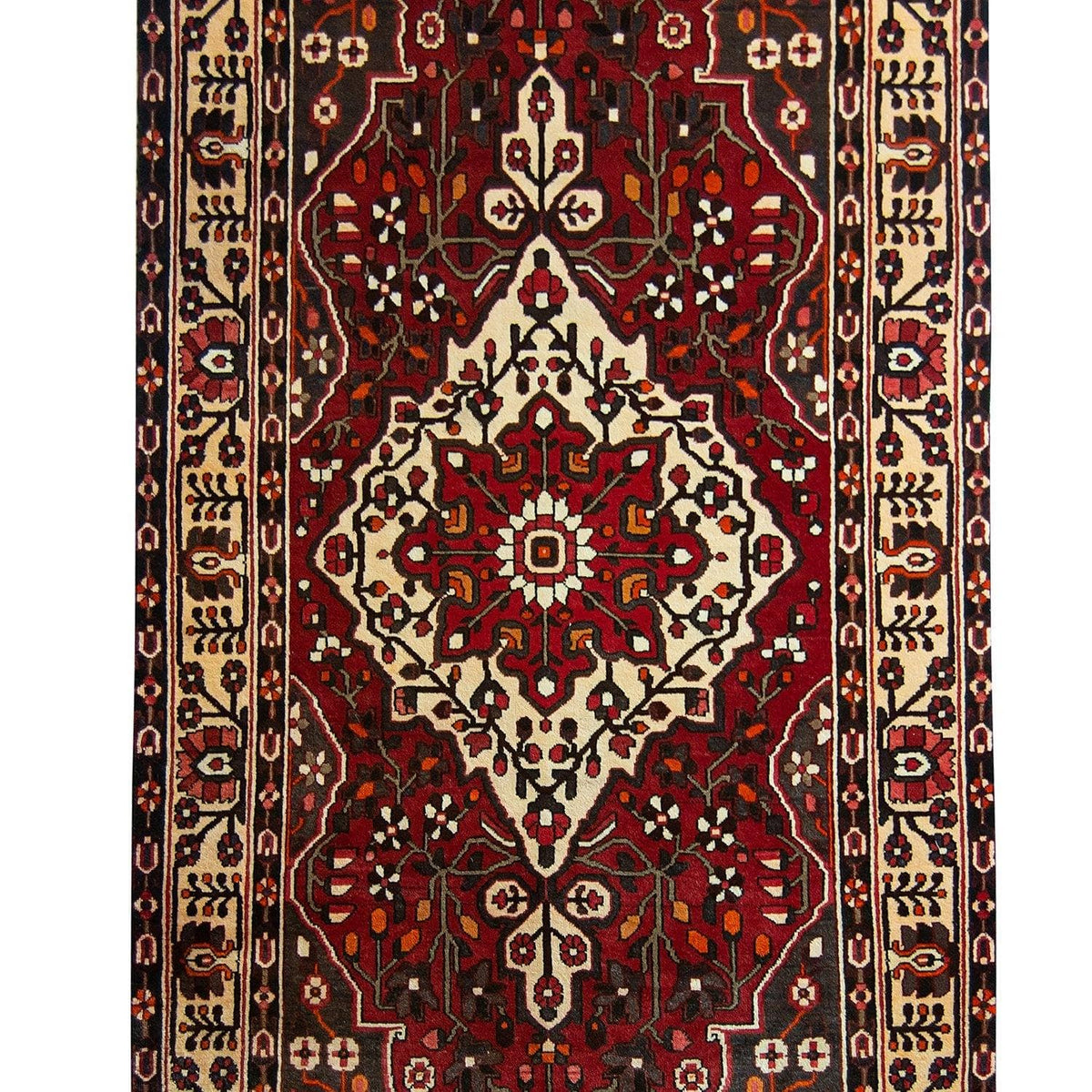 Hand-knotted Wool Vintage Bakhtiari Persian Runner 149cm x 305cm