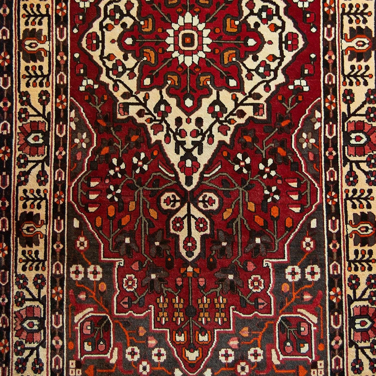 Hand-knotted Wool Vintage Bakhtiari Persian Runner 149cm x 305cm