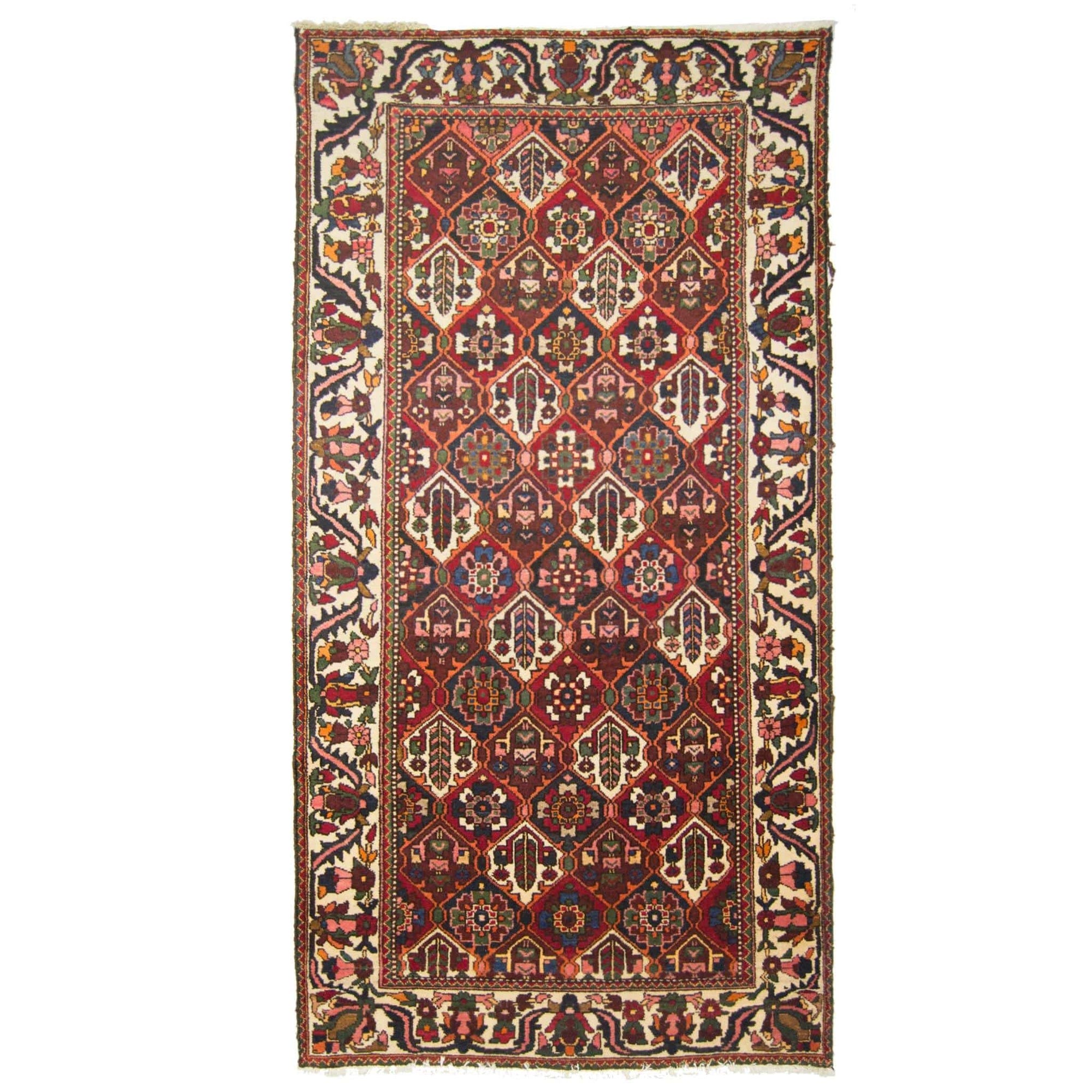 Hand-knotted Bakhtiari Vintage Persian Runner 159cm x 301cm