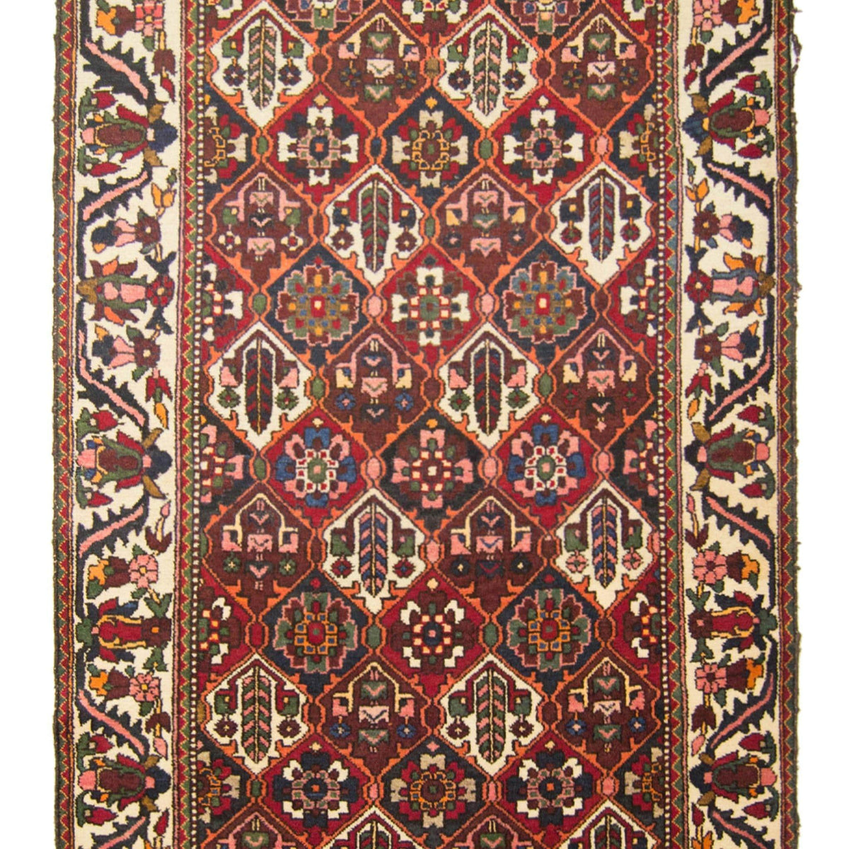 Hand-knotted Bakhtiari Vintage Persian Runner 159cm x 301cm