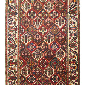 Hand-knotted Bakhtiari Vintage Persian Runner 159cm x 301cm