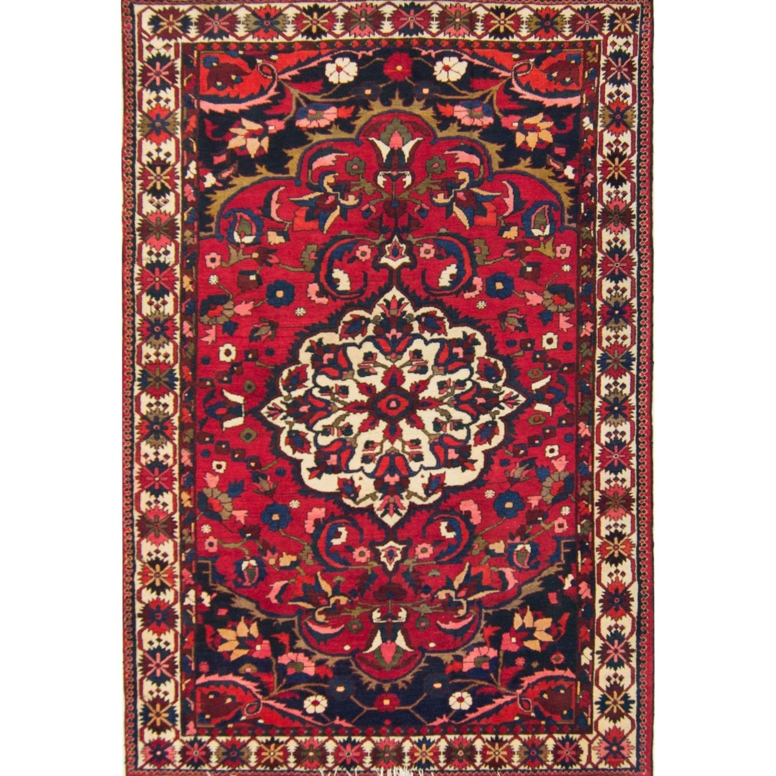 Hand-knotted Wool Persian Bakhtiari Rug 217cm x 301cm