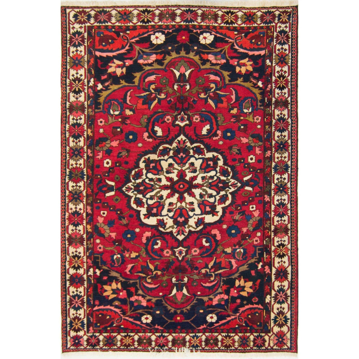 Hand-knotted Wool Persian Bakhtiari Rug 217cm x 301cm