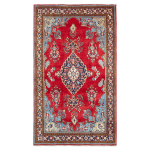 Hand-knotted Vintage Saruk Rug 220cm x 337cm