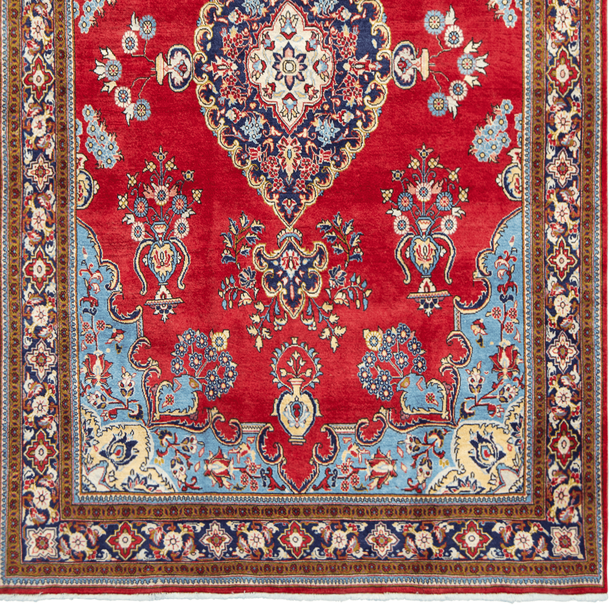 Hand-knotted Vintage Saruk Rug 220cm x 337cm