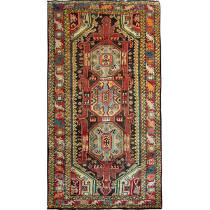 Fine Hand-knotted Wool Vintage Persian Meshkin Hallway Runner 150cm x 320cm