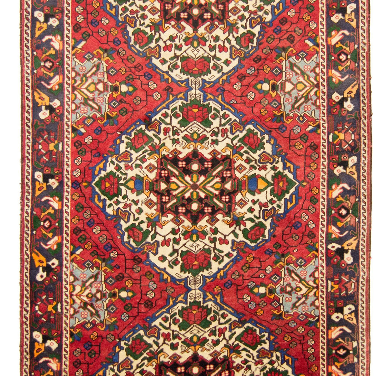 Hand-knotted Wool Persian Bakhtiari Rug 157cm x 302cm