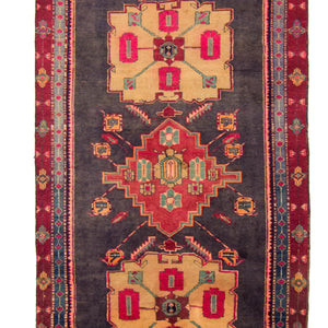 Hand-knotted Wool Persian Meshkin Rug 126cm x 284