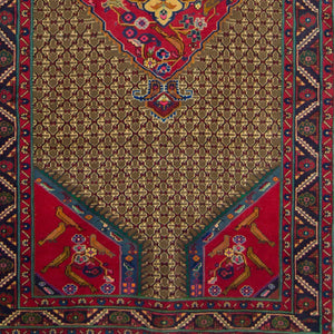 Hand-knotted Wool Tribal Persian Bijar Hallway Runner 143cm x 287cm