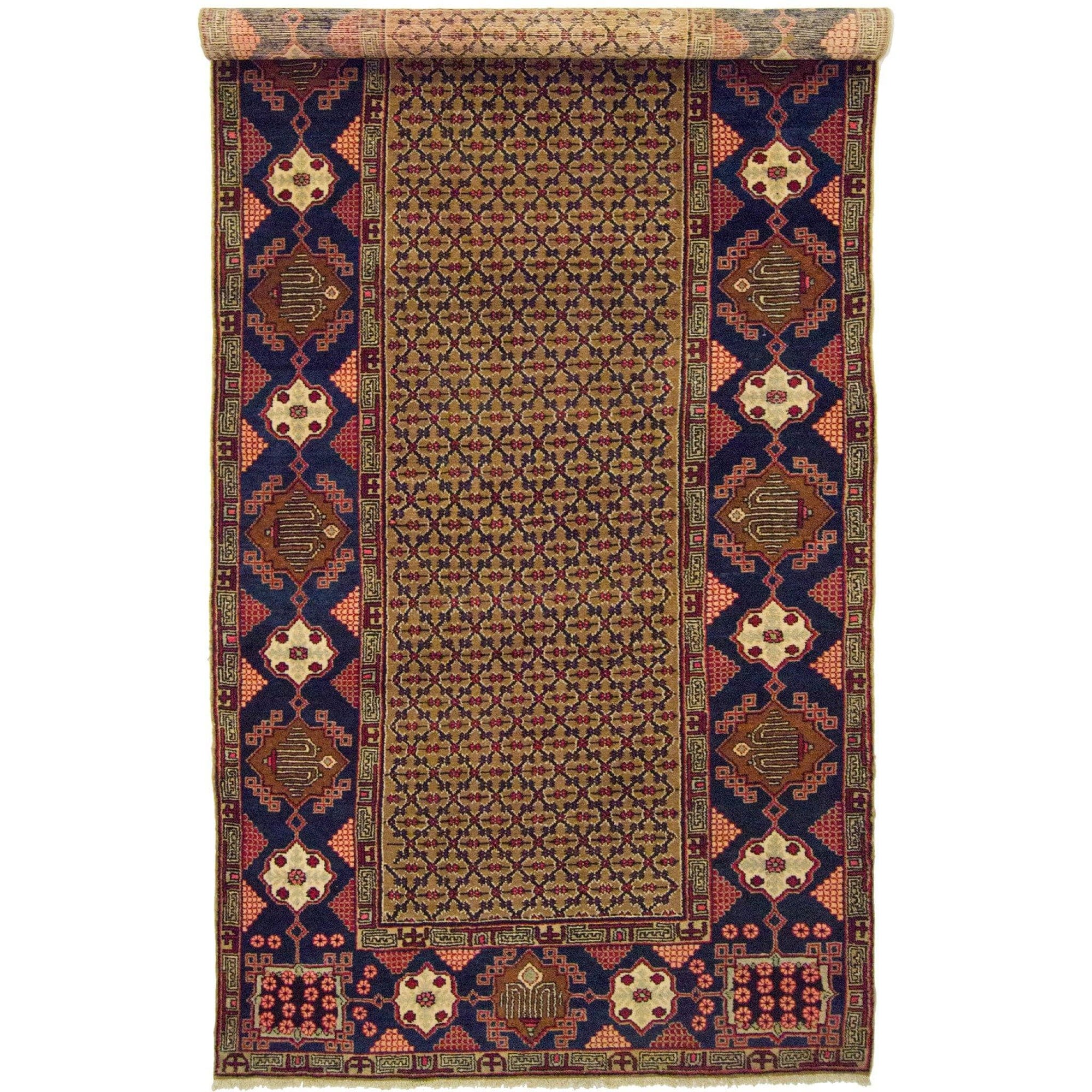 Hand-knotted Wool Persian Bijar Rug 148cm x 312cm