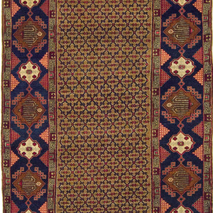Hand-knotted Wool Persian Bijar Rug 148cm x 312cm