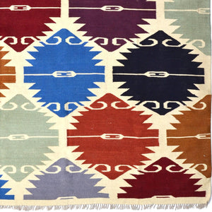 Modern Hand-woven 100% Wool Chobi Kilim Rug 182cm x 243cm