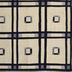 Modern Hand-woven 100% Wool Chobi Kilim Rug 188cm x 241cm