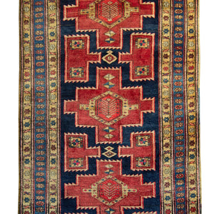 Fine Hand-knotted Vintage Meshkin Persian Hallway Runner 130cm x 307cm