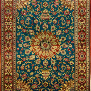 Fine Hand-knotted Persian Qhom (Qum) Silk Rug (SIGNED) 104cm x 152cm