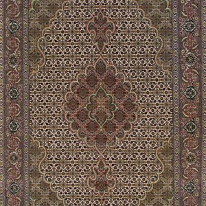 Super Fine Hand-knotted Persian Wool and Silk Tabriz - Mahi Design Rug 100cm x 150cm