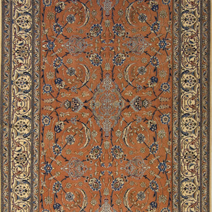 Authentic Persian Fine Hand-knotted Wool & Silk 3LAA Nain Rug ( SIGNED HABIBIAN )