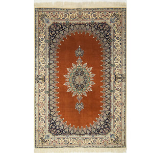 Authentic Fine Persian Hand-knotted Wool & Silk 3 LAA Nain Rug ( SIGNED HABIBIYAN )