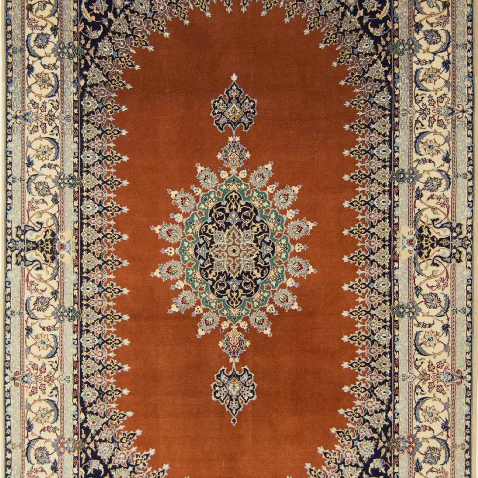 Authentic Fine Persian Hand-knotted Wool & Silk 3 LAA Nain Rug ( SIGNED HABIBIYAN )