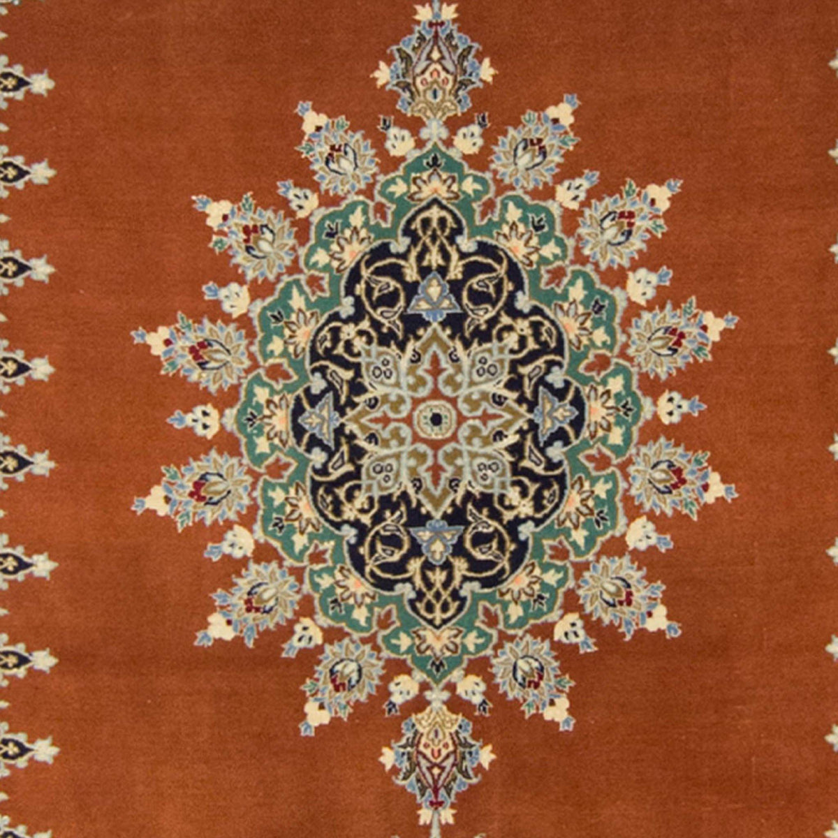 Authentic Fine Persian Hand-knotted Wool & Silk 3 LAA Nain Rug ( SIGNED HABIBIYAN )