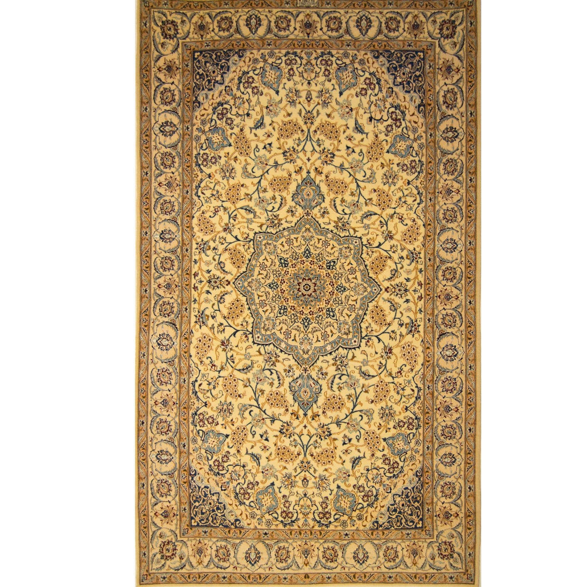 Super Fine Hand-knotted 3LAA Nain Persian Wool &amp; Silk Rug ( SIGNED HABIBIAN )137cm x 235cm