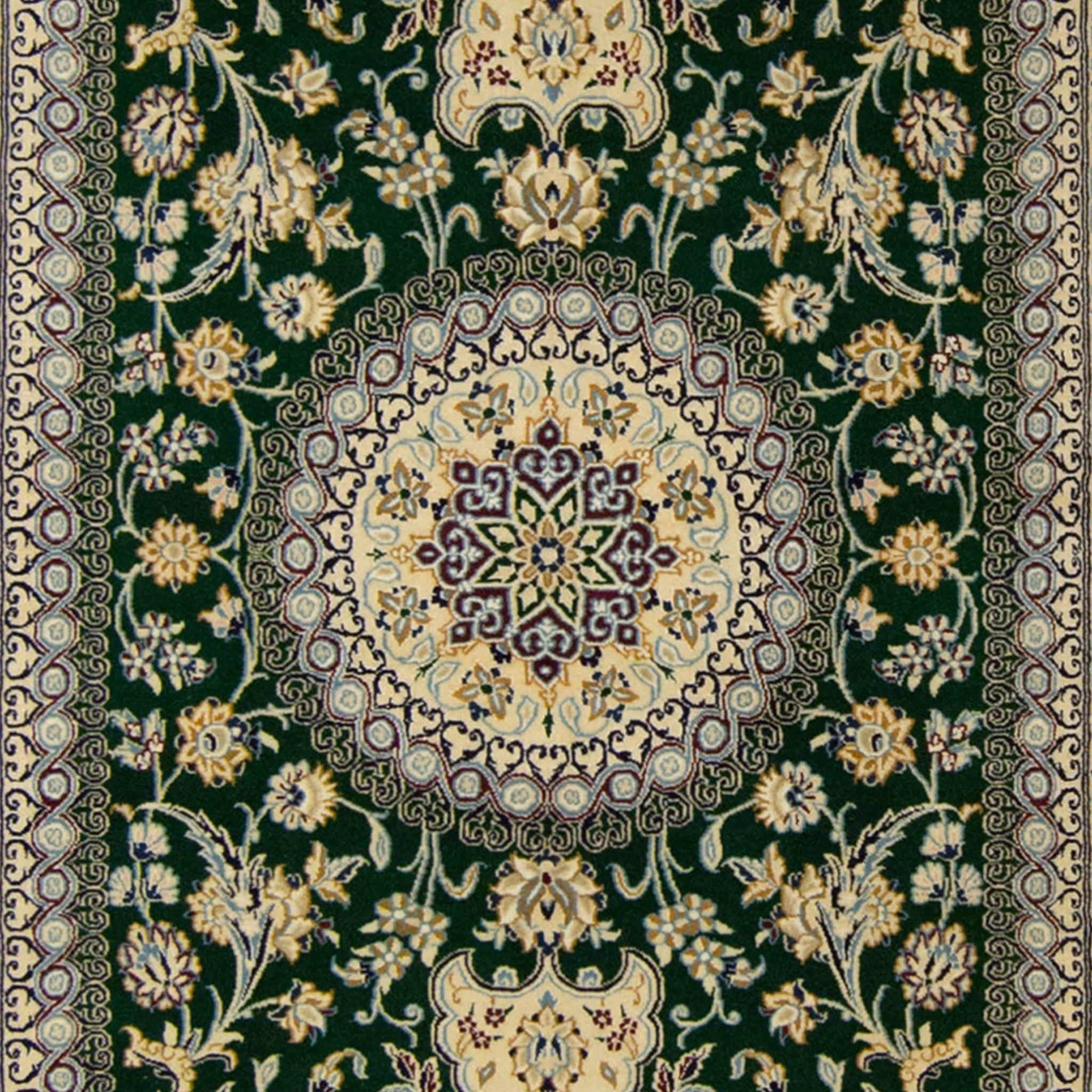 Authentic Fine Persian Hand-knotted Habibian 3LAA Nain Wool & Silk Rug ( SIGNED HABIBIAN ) 125cm x 190cm
