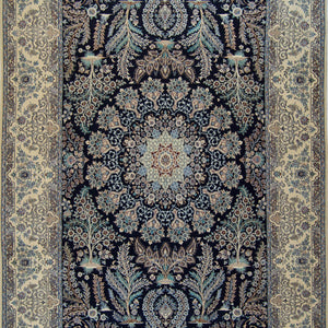 Genuine Super Fine Hand-knotted Persian Wool & Silk Nain Rug (SIGNED HABIBIAN )
