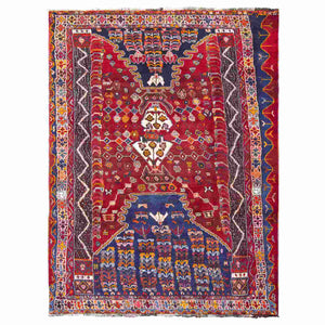 Wool Shiraz Vintage Persian Rug 