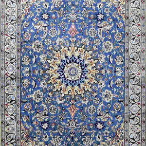Hand-knotted Vintage Persian Nain Rug 125cm x 200cm