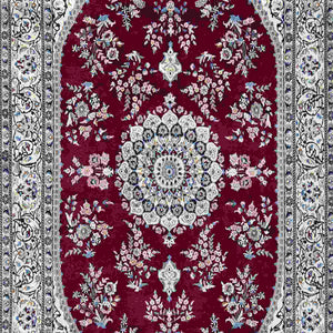 Fine Hand-knotted Wool & Silk Persian Nain Rug 193cm x 293cm