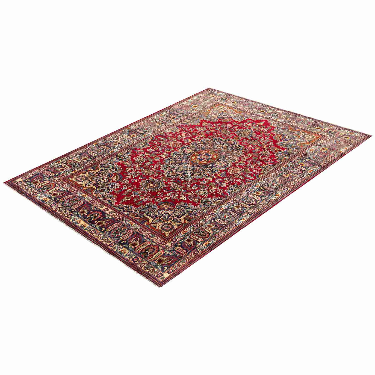 Fine Hand-knotted Wool Vintage Persian Rug 180cm x 286cm