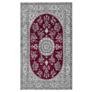 Fine Hand-knotted Wool & Silk Persian Nain Rug 193cm x 293cm