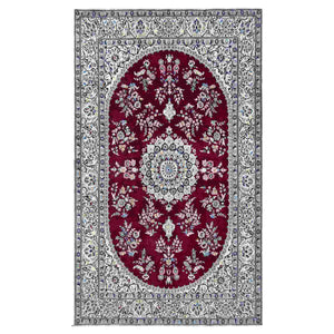 Fine Hand-knotted Wool & Silk Persian Nain Rug 193cm x 293cm