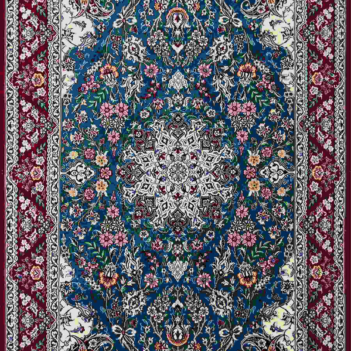 Super Fine Wool &amp; Silk Nain Persian Rug (SIGNED BY MASTER WEAVER)
