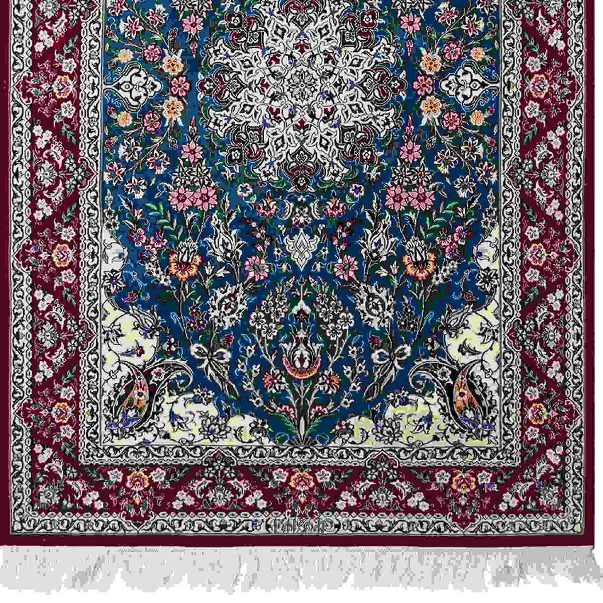 Super Fine Wool &amp; Silk Nain Persian Rug (SIGNED BY MASTER WEAVER)