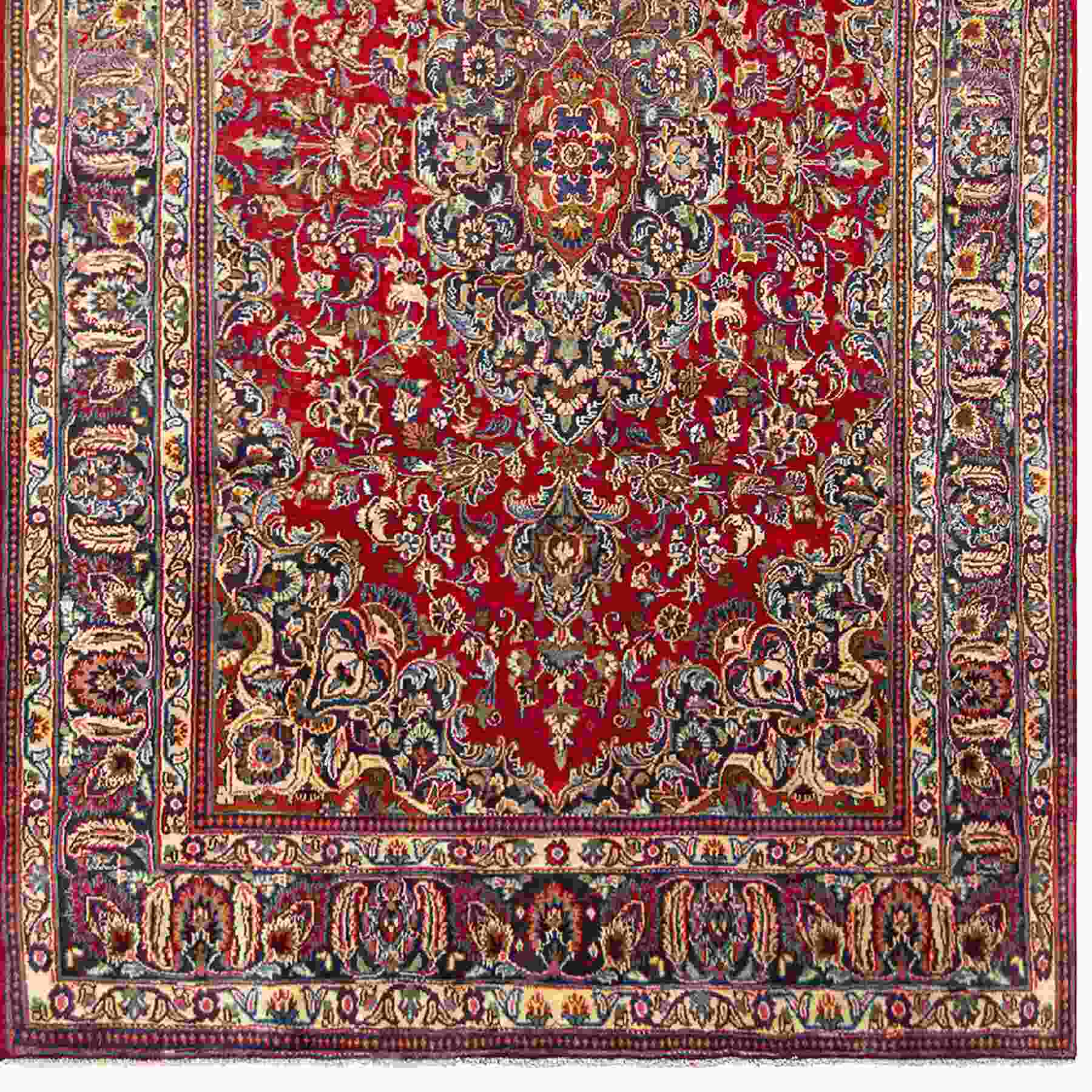 Fine Hand-knotted Wool Vintage Persian Rug 180cm x 286cm