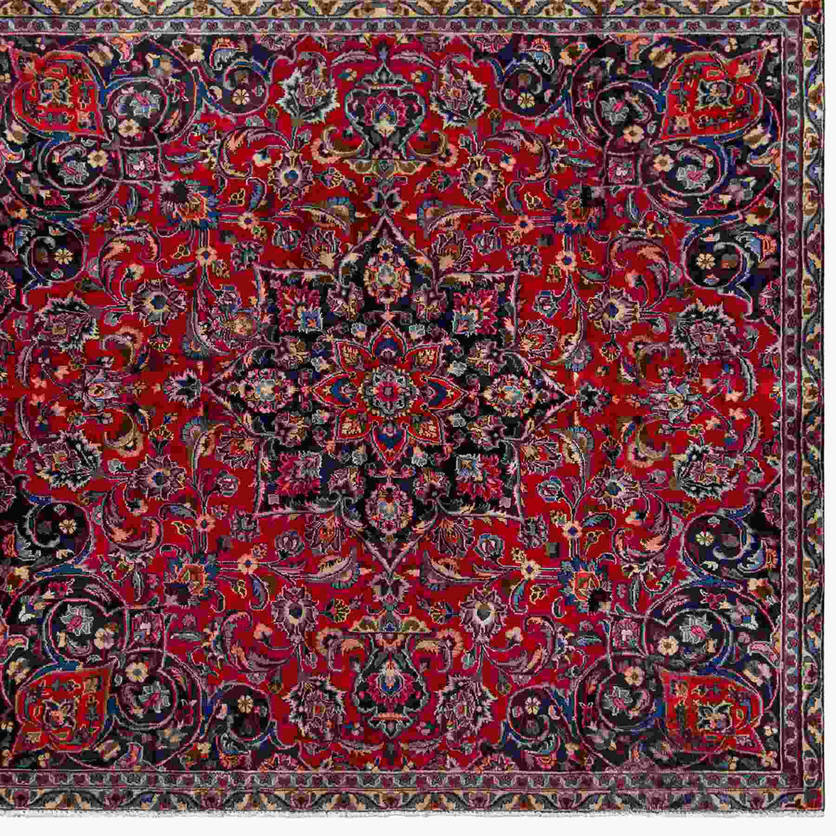 Hand-knotted Persian Vintage Bakhtiari Rug 224cm x 221cm