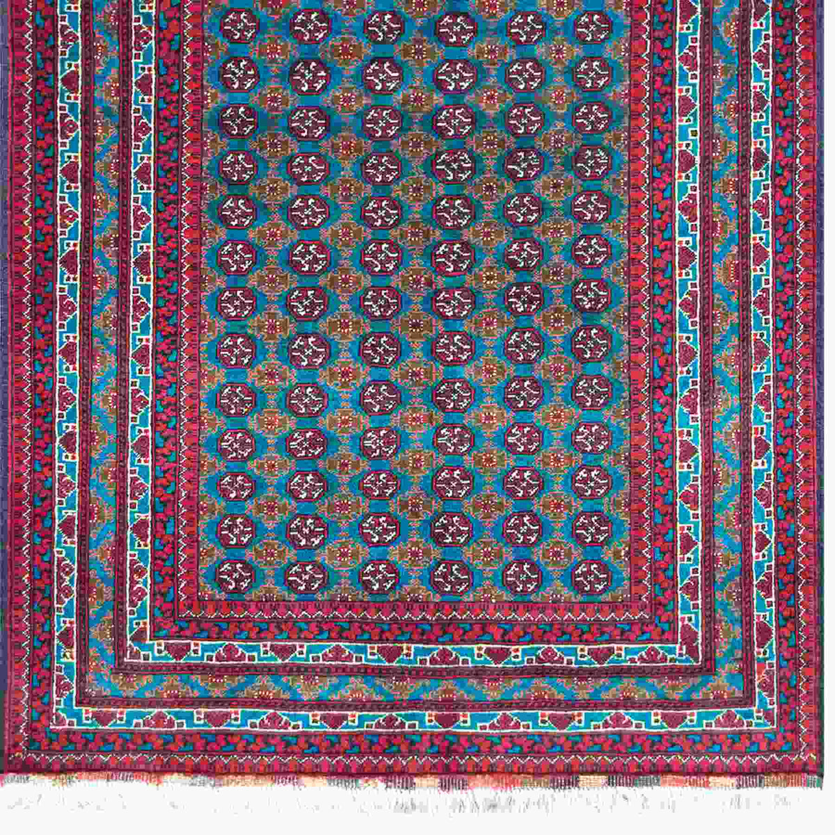 Super Fine Hand-knotted Wool Turkmen Small Rug 104cm x 146cm